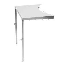 onlyfire Grill Side Table, Removabale Stainless Steel BBQ Work Table Fits All Weber 18", 22", 26" Charcoal Kettle Grills and Other Similar Size