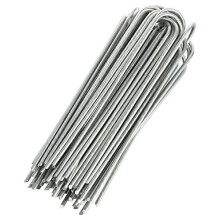 GardenMate Pack of 200 x 200mm multi-purpose steel Garden Securing Pegs - Ideal for hard floors - Made of 3.8mm thick galvanised steel wire