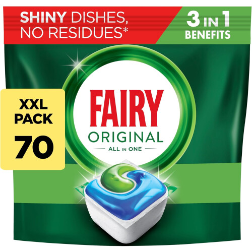 Fairy Original All in One Auto Dishwashing Tablet, 70CT
