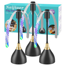 Neijiaer Fly Fans for Tables, Effective Fly Repellent Fan Keeps Flies Away with Soft Blades, USB or Batteries Powered, Portable Fly Fan for Picnic,