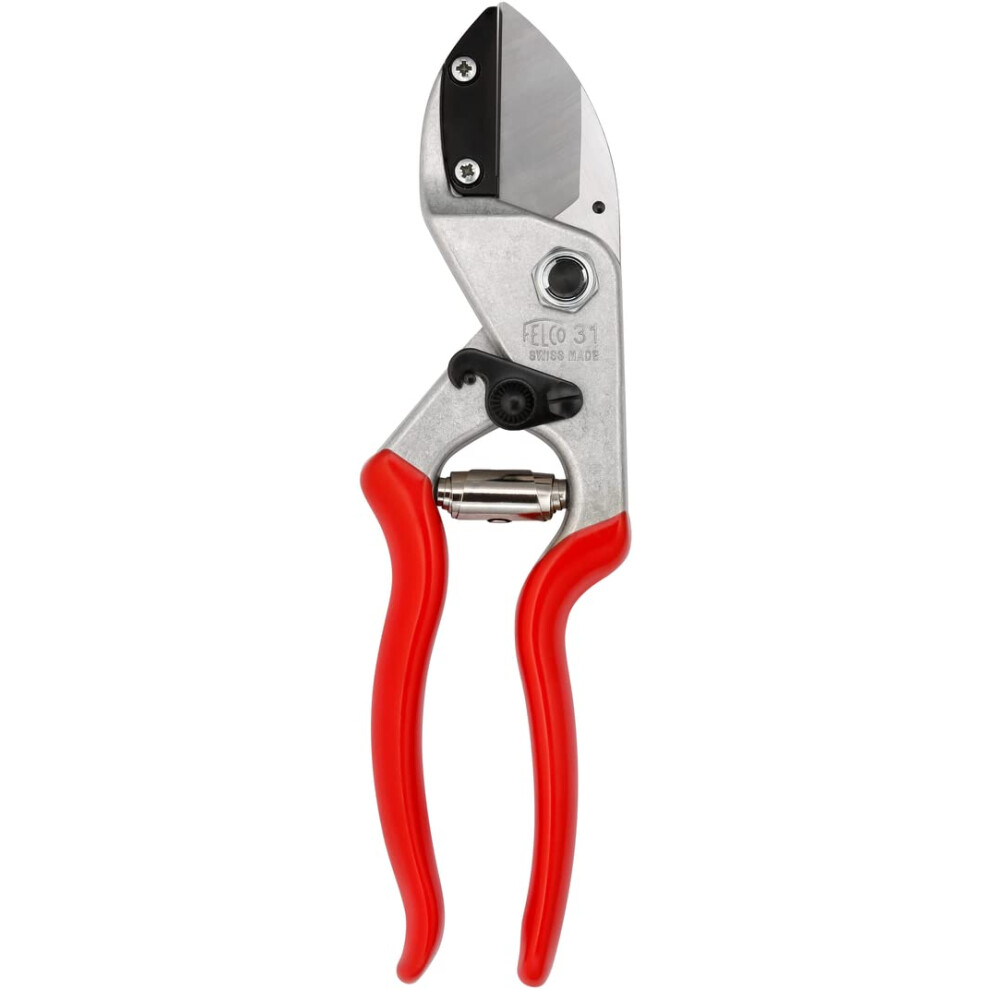 Felco FEL31 Anvil Secateur - One hand pruning Shear ,Silver/Red,35x15x5 cm