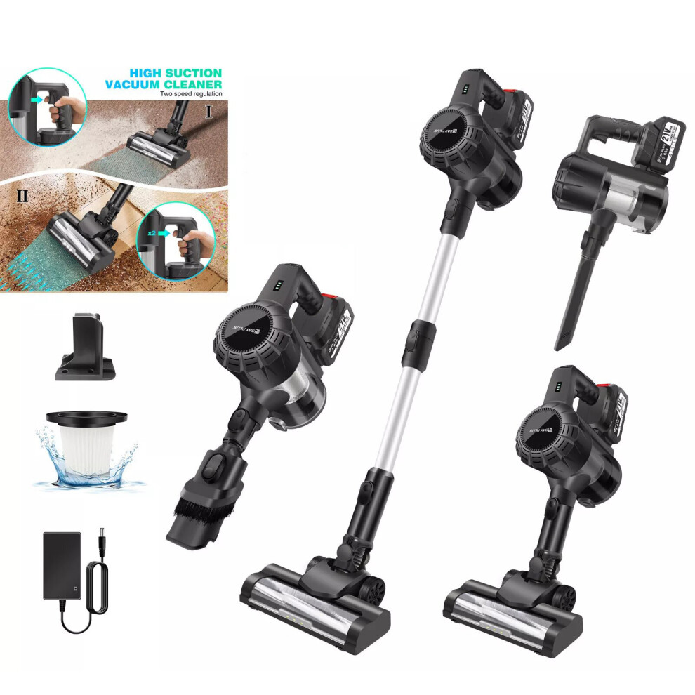 Cordless Upright Stick Vacuum Bagless 3 in 1 Vacuums Cleaner 140W 15000pa for Carpets and Hard Floors