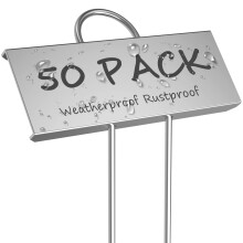STARTOSTAR Plant Labels for Outdoor Plants 50 Pcs, Metal Garden Markers Tags 9x3 cm for Vegetables, Herbs, Flowers, Seedlings, Reusable & Weatherproof
