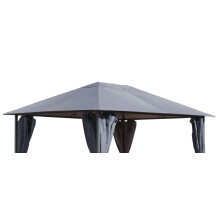 QUICK STAR Replacement Roof for Garden Gazebo 3x4m Gray