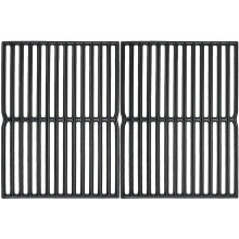 Denmay 7522/7521 Cast Iron Cooking Grate 38 x 28.6cm for Weber Spirit Classic E210 E220 S210 S220 with Side Burner Knobs, Grill Grids Replacement for