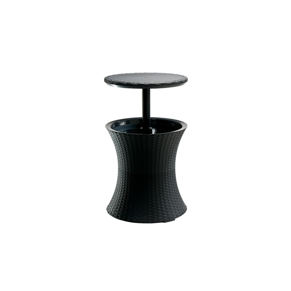 Keter Pacific Rattan Style Outdoor Cool Bar Ice Cooler Table Garden Furniture - Anthracite