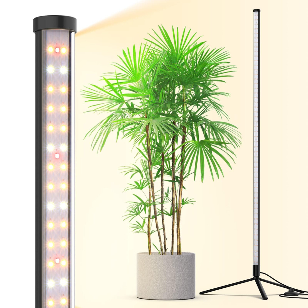 Barrina Grow Lights T10, 42W, 4FT/120cm, 169 LEDs, Full Spectrum, Wide Illumination Area Coverage, Vertical Plant Grow Lights for Indoor Plants with