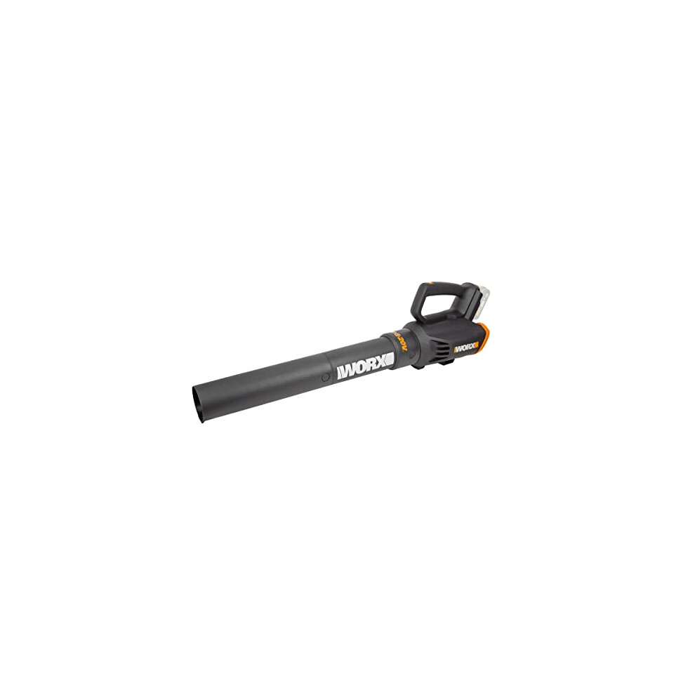 Worx WG547E.9 Cordless Leaf Blower 20V Turbine Technology, Two Speed Levels, One-Hand Operation, Without Battery & Charger, 20 V, Black/Orange