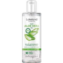 (250ML ) Lakeland Cosmetics Aloe Vera Gel contains 100% pure natural bio active aloe gel moisturiser, soothes cuts, irritated skin, burns & sunburn relief f
