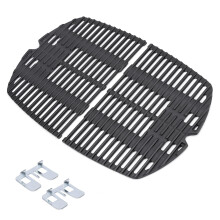 GFTIME 27.3x 38.8cm 7645 Cast Iron Cooking Grate Grids for Weber Q200, Q220, Q2000, Q2400 Series Gas Grill, Barbecue Grill Parts Grill Grids