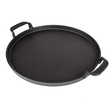 GFTIME 30.9CM Round Griddle for Weber 57CM Charcoal Grills, Weber Gourmet BBQ System, Cast Iron Charcoal Grill Griddle BBQ Replacement Part for Weber