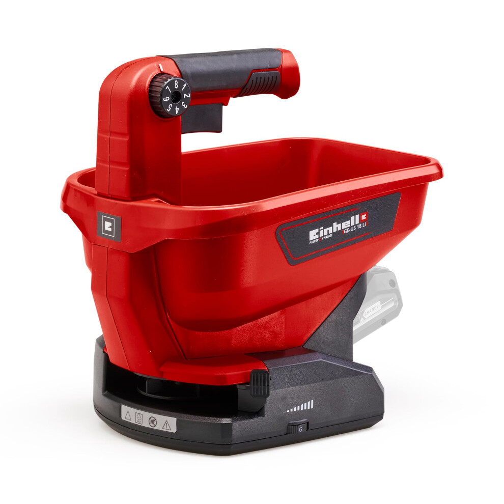 Einhell 3415410 Power X-Change 18V Cordless Spreader - Adjustable Scatter Width, Variable Flow Rate, For Fertilizer, Grass Seed, Salt and Grit - GE-US