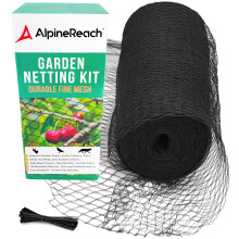 AlpineReach Garden Netting 4.5m x 15m Extra Strong Woven Mesh Bird Netting Heavy Duty Kit - Protect Plants & Fruit Trees Against Animals & Deer