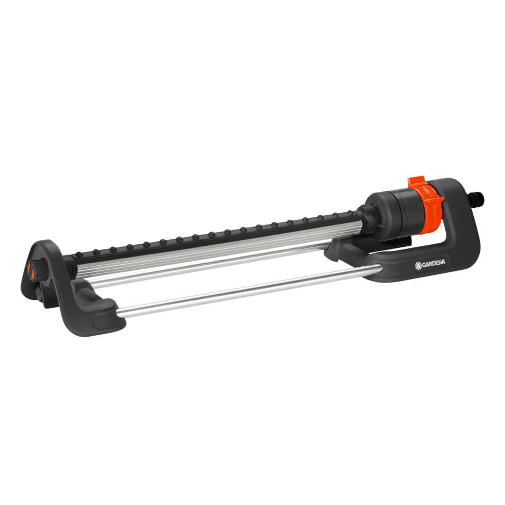 Gardena Aqua L rectangular oscillating sprinkler: Lawn sprinkler for watering areas of 120?280 m?, range 8?16 m, spread max. 16 m, built-in metal