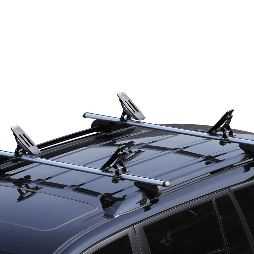 Asmsw 165 Lb Kayak Roof Rack Saddles Universal Canoe Boat Carrier 4Pcs Includes 2?Tie Down Straps Top Mounted On Car Suv Crossbar Fit In Width Black 5051219009181