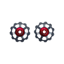 BBB Cycling 11-T Ceramic 7075 Aluminium Alloy Derailleur Jockey Wheels SRAM Shimano and Campagnolo Compatible Pulleys Ceramic Bearings 9- 10- and