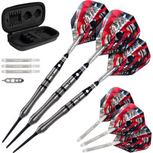 Viper by GLD Products Unisex 95% Case, Viper Blitz 95 Tungsten Steel Tip Dart Set with Case 22 Grams, Black, 22-Gram UK