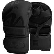 RDX Pro MMA Hybrid Sparring Gloves, Maya Hide Leather, Open Ventilated Palm, Padded Mitts Martial Arts Kickboxing Muay Thai Training Cage, Men Adult,