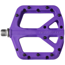 FIFTY-FIFTY Mountain Bike Pedals, Non-Slip MTB Nylon Composite, 9/16" Bicycle Pedals, Lightweight and Wide Flat Platform (Purple)