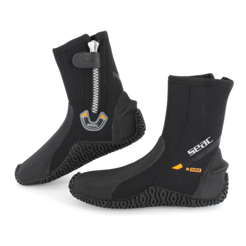 SEAC Basic HD, 5 mm neoprene diving boots with side zip and semi-rigid sole