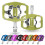IMPALAPRO Dual Function Bicycle Pedals - Flat & SPD Clipless - 9/16'' Yellow 1