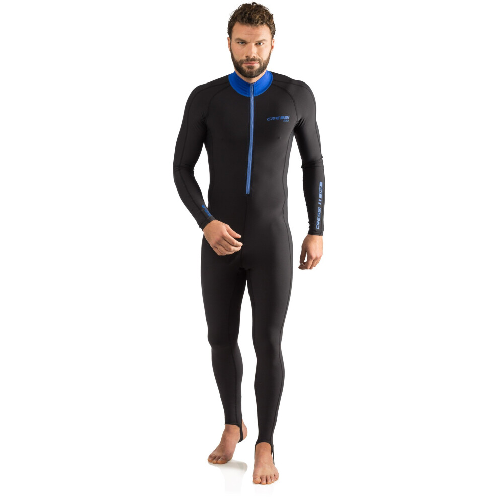 Cressi Men's 1mm One piece wetsuit Skin, Black Blue, XXL/6 UK