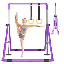DOBESTS Gymnastics Bar, Kids Folding Horizontal Bar, Adjustable Height Gymnastic Horizontal Bars, Junior Gymnastic Training Equipment for Home Gym