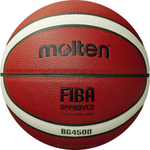 Molten BG4500 Basketball, Match Ball, BBL & WBBL, FIBA Approved, Premium Composite Leather, Indoor Play, Orange/Ivory, Size 7, Suitable For Boys age