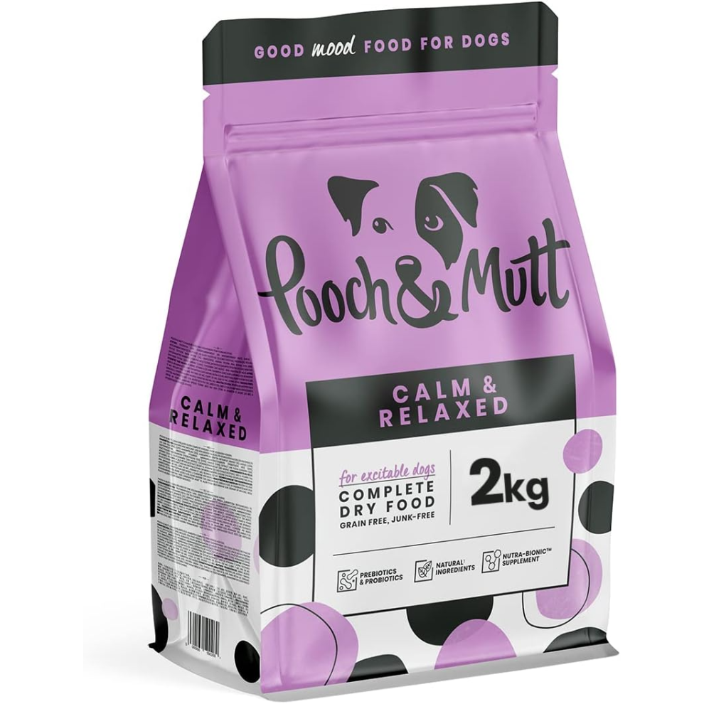 Pooch & Mutt - Calm & Relaxed, Complete Dry Dog Food (Grain Free), Turkey And Sweet Potato, 2Kg