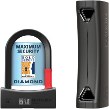 SeatyLock Mason Bike U Lock - Patented Heavy Duty Anti Theft Sold Secure Diamond Rated Bike ULock - High Security Bicycle Lock with Key for Electric