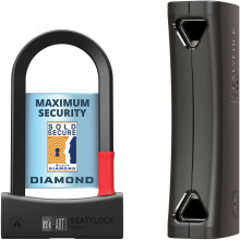 SeatyLock Mason Bike U Lock - Patented Heavy Duty Anti Theft Sold Secure Diamond Rated Bike ULock - High Security Bicycle Lock with Key for Electric