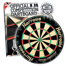 Harrows Official Competition Bristle Dartboard - Black, 45cm, JE03