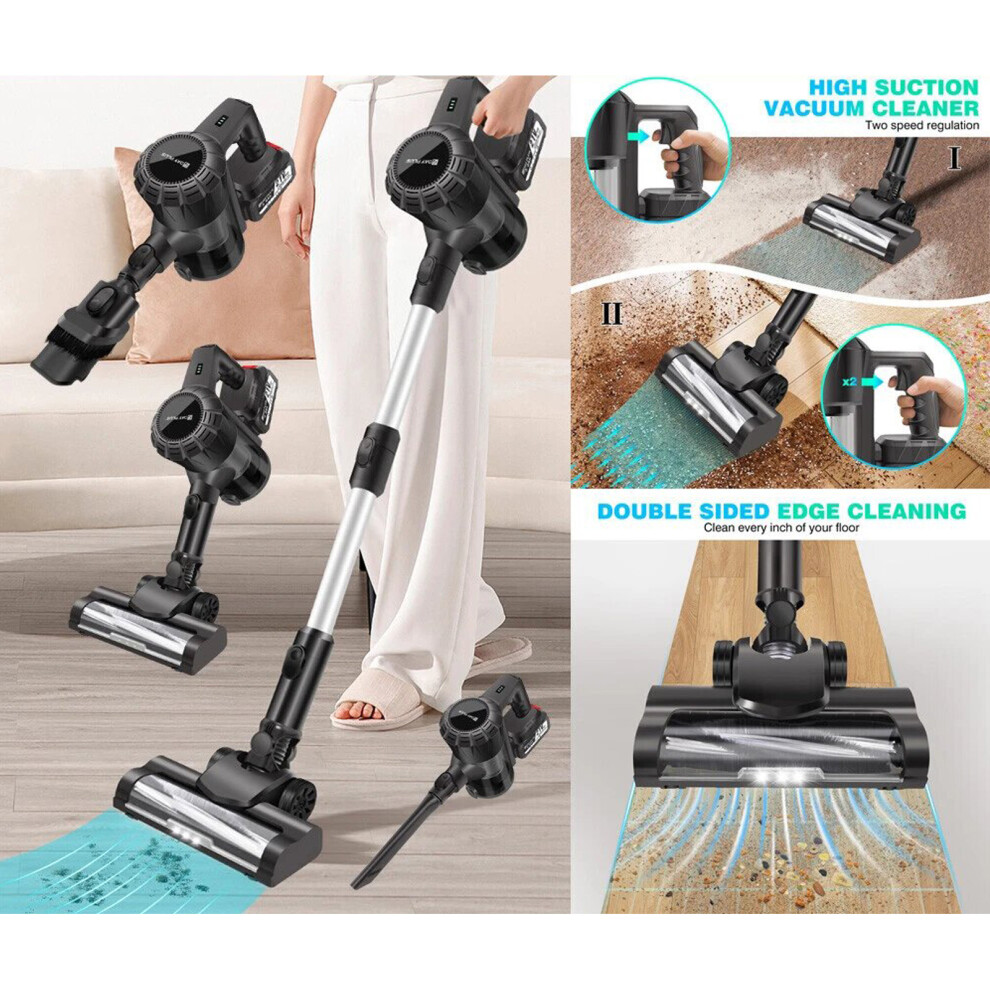 15000PA Vacuum Cleaner Cordless 3-in-1 Floor Cleaner Smart Suction Lightweight Multi-Surface Hard Floors Cleaning