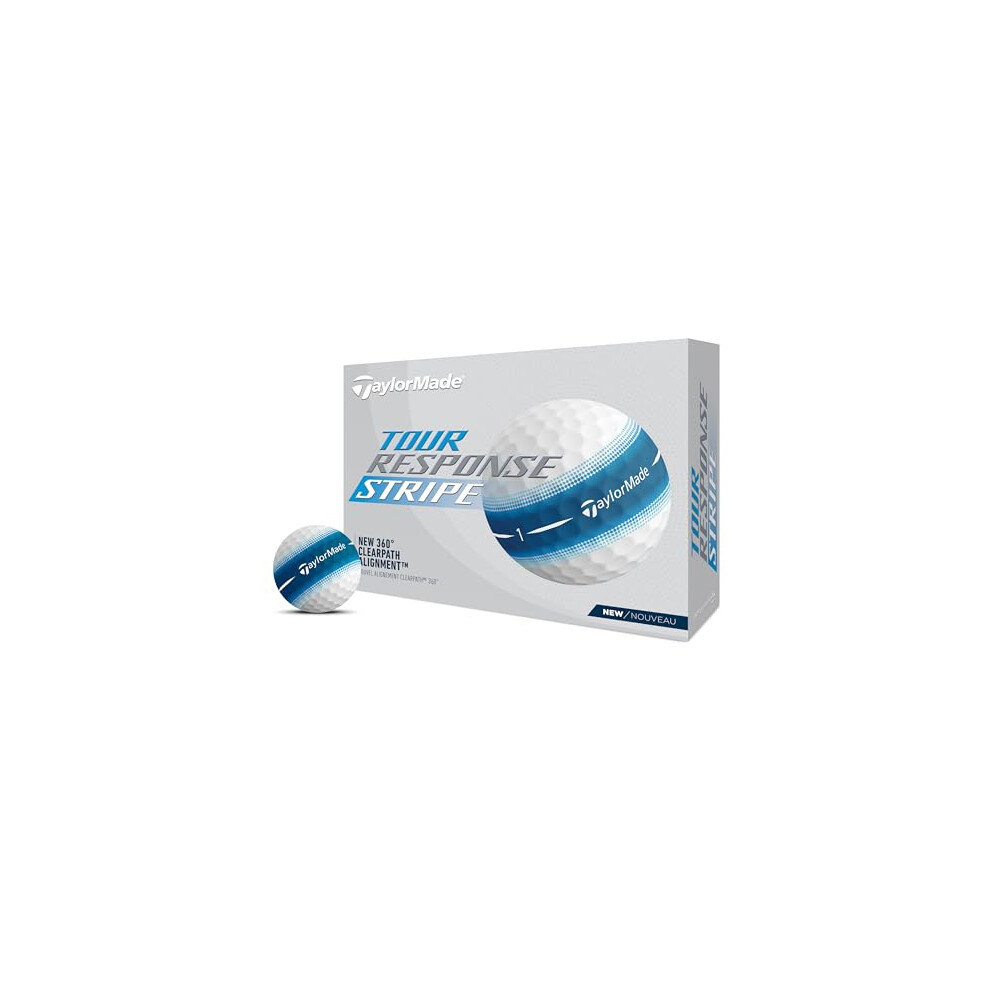 TaylorMade Golf Tour Response Stripe Ball Blue Dozen