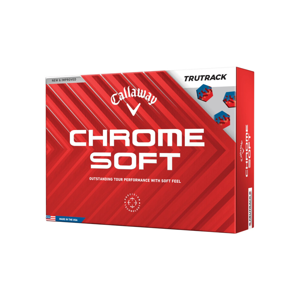 Callaway Golf Chrome Soft Premium Tour Golf Ball 2024 White True Track