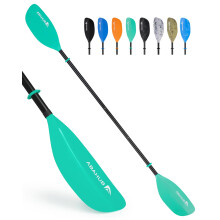 Abahub Adjustable Kayak Paddle 210-230 cm/82-90 Inches Floating Kayaking Oars Boating Oars Canoeing Oars Mint Green