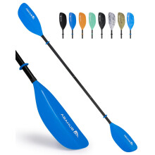 Abahub Adjustable Kayak Paddle 210-230 cm/82-90 Inches Floating Kayaking Oars Boating Oars Canoeing Oars Blue