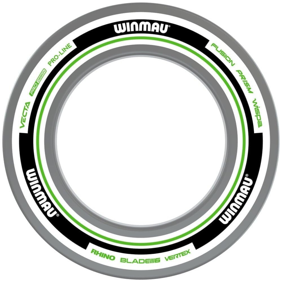Winmau Dart Board Surround Ring - Advance White And Green Dartboard Surround - Backboard Wall Protector