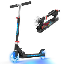 Scooter for Kids Ages 5-12 TONBUX Folding 2 Wheel Kids Scooter with Light Up Wheels & Stem & Deck, 3 Adjustable Height Handle, Lightweight Portable