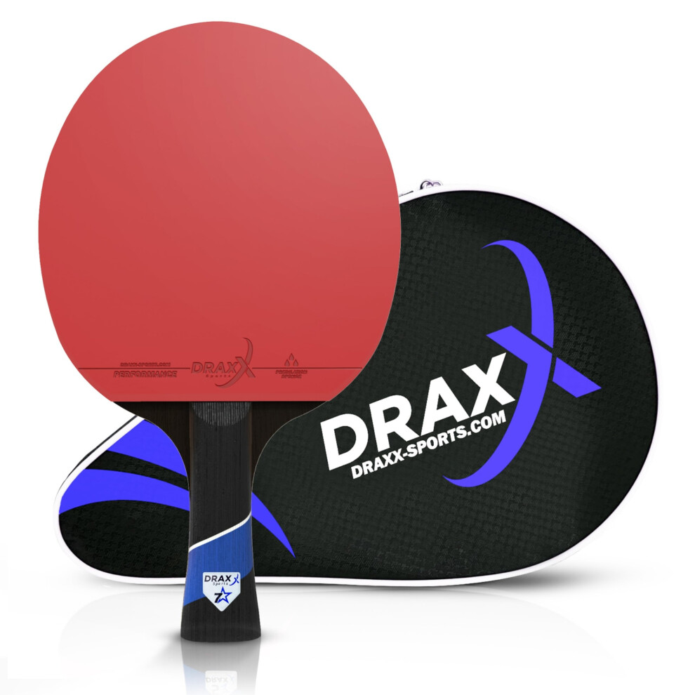 Draxx Sports Table Tennis Bat 7 Stars | Professional Carbon Paddle For Unmatched Control, Spin & Power | Ultra-Lightweight Ping Pong Racket Only 175G