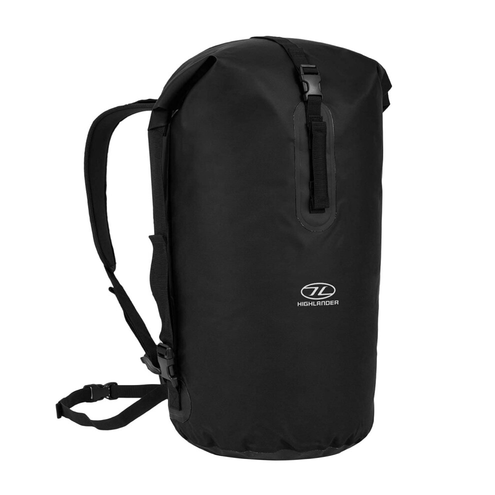 Highlander Waterproof Dry Bag 70L - Duffle Roll Top Backpack - Removable Backpack Adjustable Style Straps - Ideal for Canoeing, Fishing, Rafting,