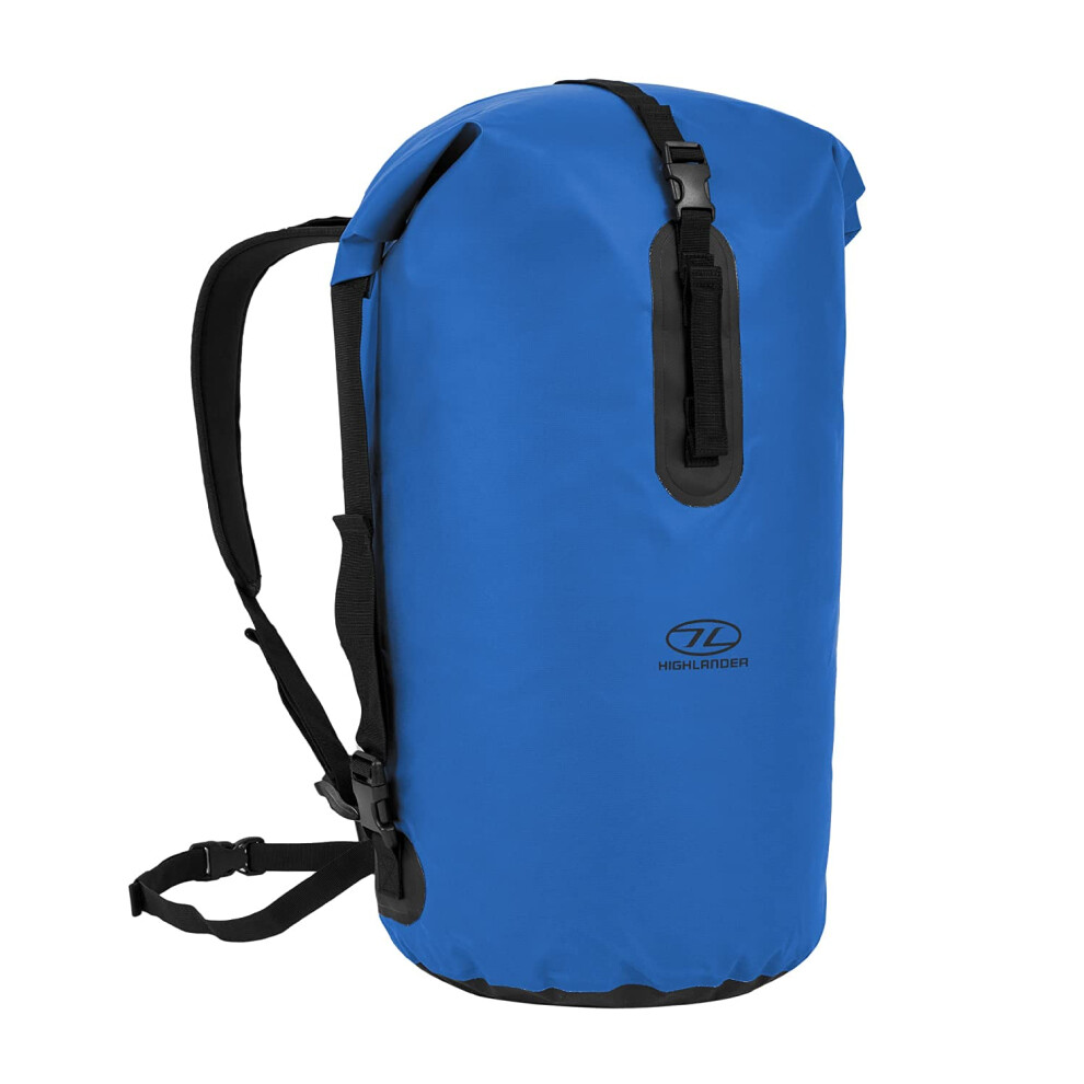 Highlander Waterproof Dry Bag 70L - Duffle Roll Top Backpack - Removable Backpack Adjustable Style Straps - Ideal for Canoeing, Fishing, Rafting,
