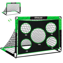 CATCHLUCK Football Goal Pop Up Football Net 2 In 1 Foldable Kids Goal for the Garden Portable Net Indoor Outdoor Training Equipment with Carry Bag,