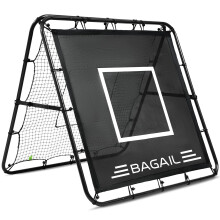 BAGAIL Double Sided Rebounder Net, Football Nets, Reforced Painted Poles, Adjustable Angles, Rebound Net with Target for Skills Training, Portable