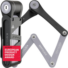 FoldyLock Compact Folding Bike Lock - Award Winning Patented High Security Cut Proof Bicycle Lock - Heavy Duty Anti Theft Smart Secure Guard with Key