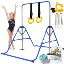 YOUTIFUN Gymnastics Bar, Kids Gym Equipment 5 Level Height Adjustable Pull Up Horizontal Gymnastic Bar, Gymnastics Equipment for Home for Girls & Boys