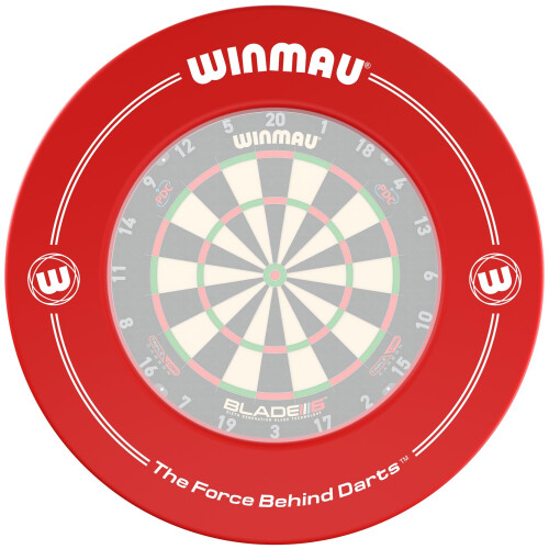 winmau WINMAU Red Printed Dart Board Surround Ring ? Durable Wall Protector for Dartboards