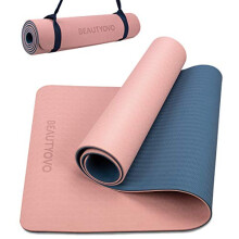 Non-Slip Yoga Mat with Carry Strap, 8 mm Extra Thick