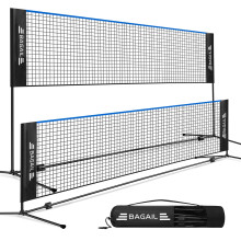 BAGAIL Badminton Net, Foldable Nylon Net, Hieght Adjustable Stand and Portable Carry Bag, Easy to Assemble or Disassemble, Ideal Recreational Sports