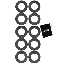 Micro Gainz Calibrated Fractional Weight Plate Set of .25LB-.50LB-.75LB-1LB-1.25LB Plates(10 Plate Set) w/Bag-Designed For Olympic Barbells, Strength